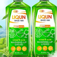 Liqun green tea detergent 4 kg food grade household affordable bucket dishwashing liquid catering de