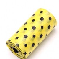 Portable toilet products small mini garbage bag pet cleaning products yellow printed degradable garb